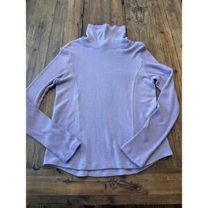 Anthropologie Saturday Sunday Size Large Turtle Neck Sweater Ribbed Purple Soft